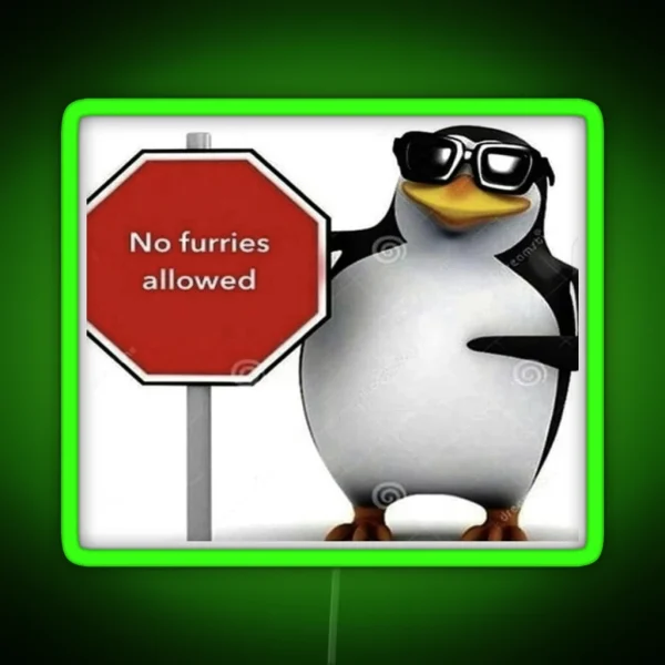 No Furries Allowed RGB Neon Sign