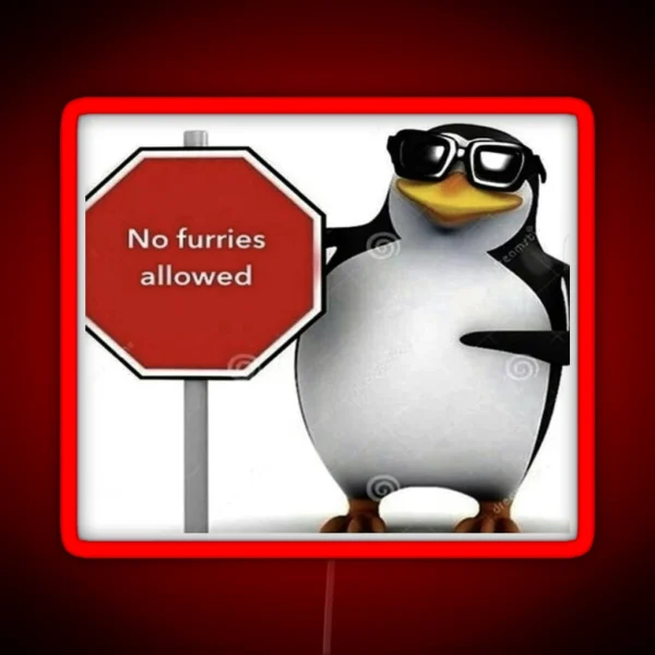 No Furries Allowed RGB Neon Sign