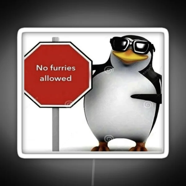 No Furries Allowed RGB Neon Sign