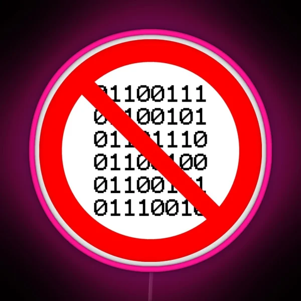 No Gender Binary White RGB Neon Sign