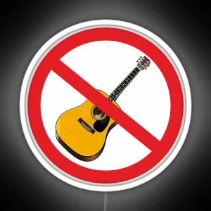 No Guitar Sign RGB Neon Sign