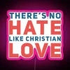 Sarcastic take on divine love in bold, colorful LED letters.
