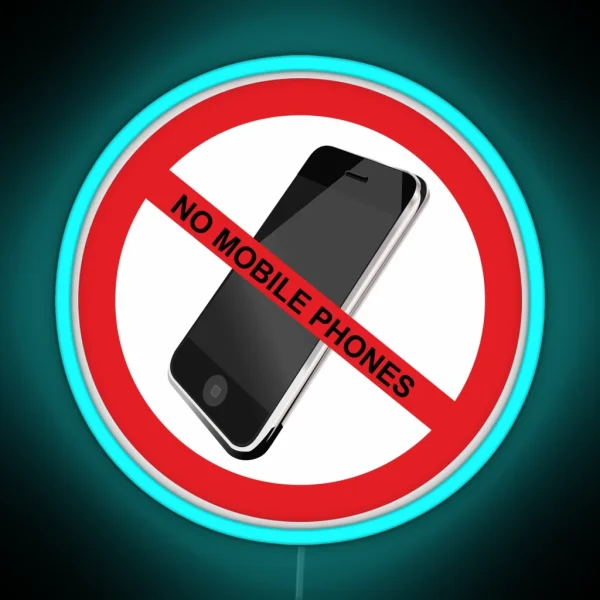 No Mobile Phone Allowed RGB Neon Sign