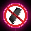 No mobile phone allowed, colorful neon RGB LED display sign