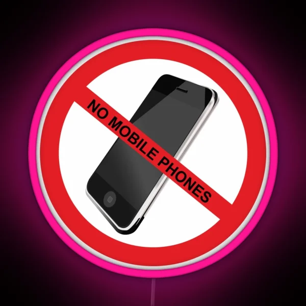 No Mobile Phone Allowed RGB Neon Sign