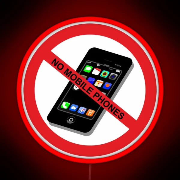 No Mobile Phones RGB Neon Sign