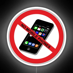 No Mobile Phones RGB Neon Sign