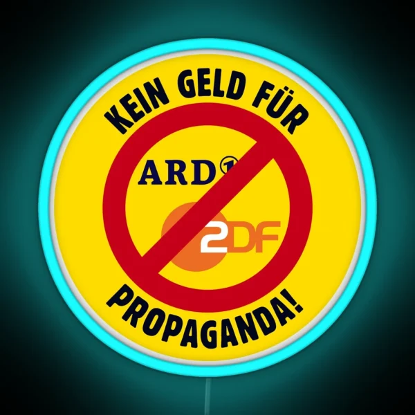 No Money For Propaganda Anti Broadcasting Fee RGB Neon Sign