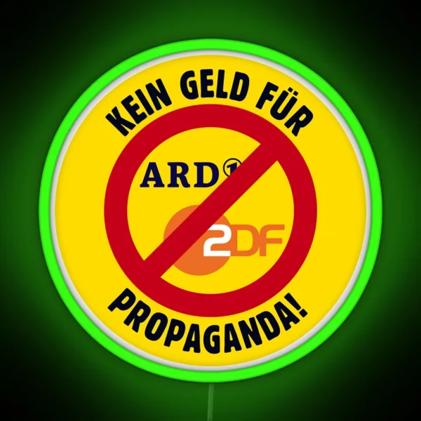 No Money For Propaganda Anti Broadcasting Fee RGB Neon Sign