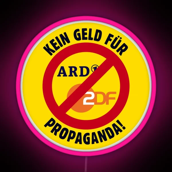 No Money For Propaganda Anti Broadcasting Fee RGB Neon Sign