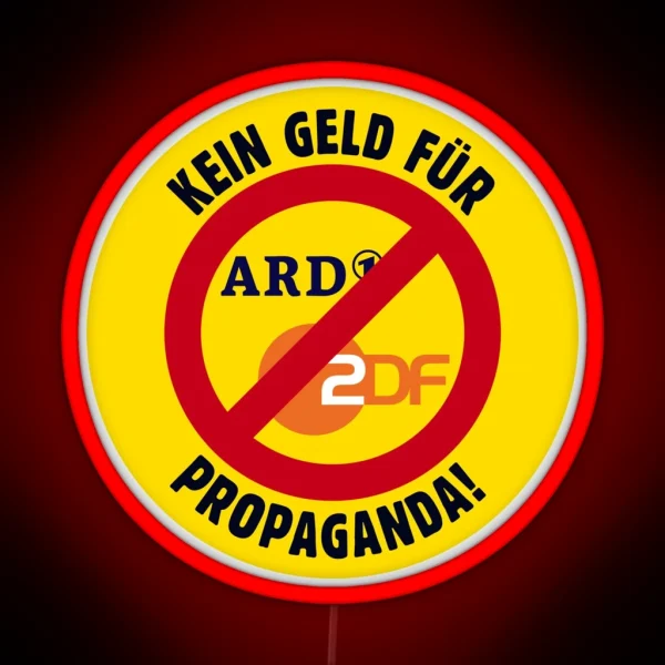 No Money For Propaganda Anti Broadcasting Fee RGB Neon Sign