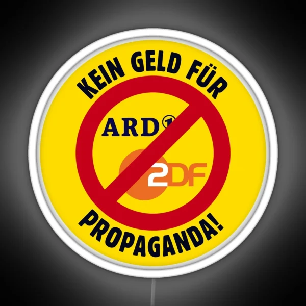 No Money For Propaganda Anti Broadcasting Fee RGB Neon Sign