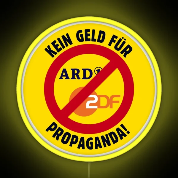 No Money For Propaganda Anti Broadcasting Fee RGB Neon Sign