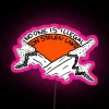NO ONE IS ILLEGAL ON STOLEN LAND Indigenous rights awareness neon display