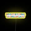 Activist statement art piece: Anti-Immigrant Deportation Protest Sign in Neons