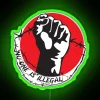 Activist Neon Sign No One Is Illegal Statement Piece Decor