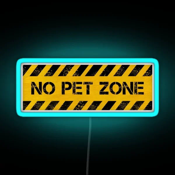No Pet Zone RGB Neon Sign