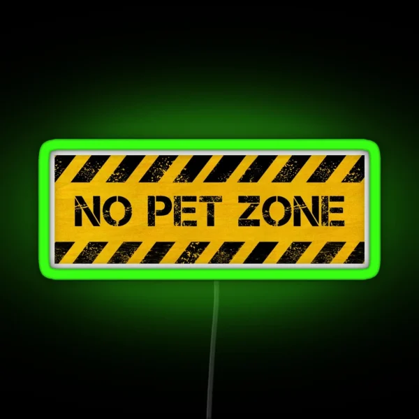 No Pet Zone RGB Neon Sign