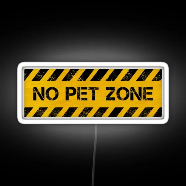No Pet Zone RGB Neon Sign