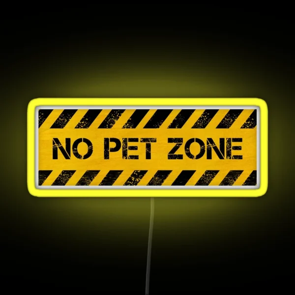 No Pet Zone RGB Neon Sign