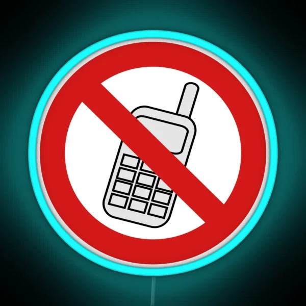 No Phone RGB Neon Sign
