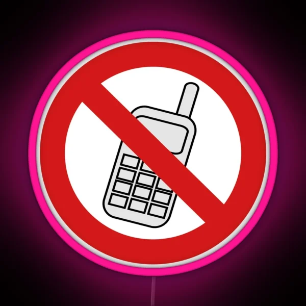 No Phone RGB Neon Sign