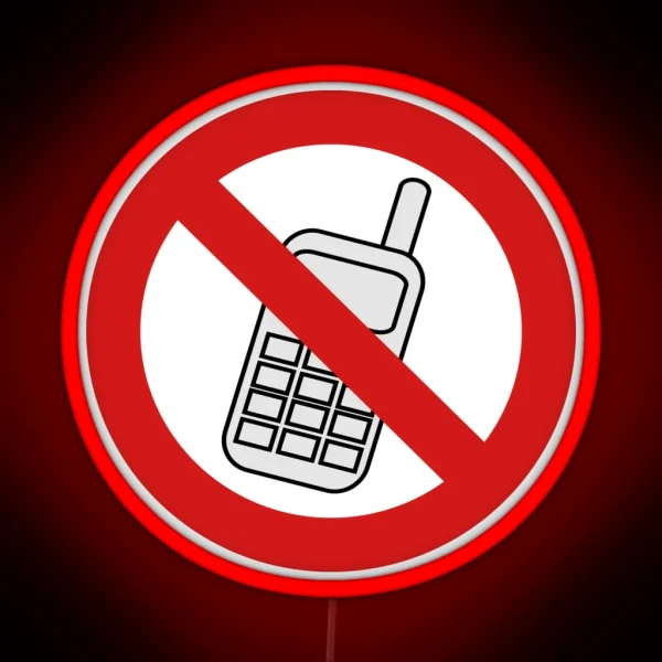 No Phone RGB Neon Sign