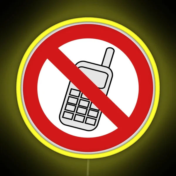 No Phone RGB Neon Sign
