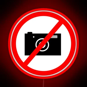 No Photos Allowed Camera RGB Neon Sign