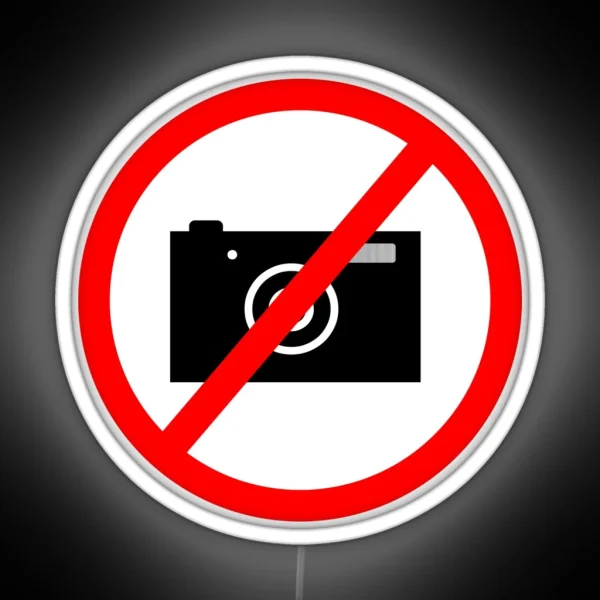 No Photos Allowed Camera RGB Neon Sign