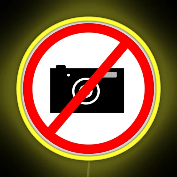 No Photos Allowed Camera RGB Neon Sign