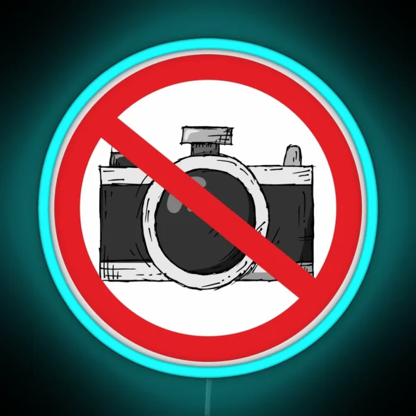 No Photos Or Video Allowed RGB Neon Sign