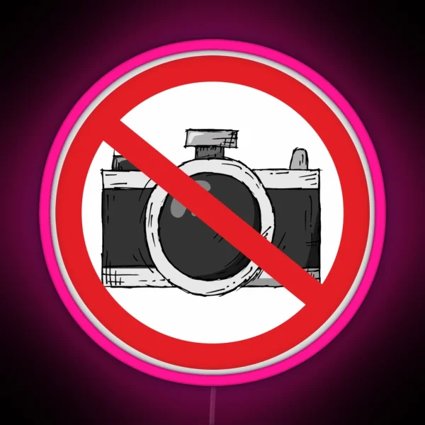 No Photos Or Video Allowed RGB Neon Sign