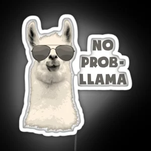 No Problem Llama RGB Neon Sign