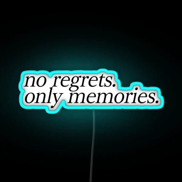 No Regrets Only Memories Daniel Ricciardo Led RGB Neon Sign