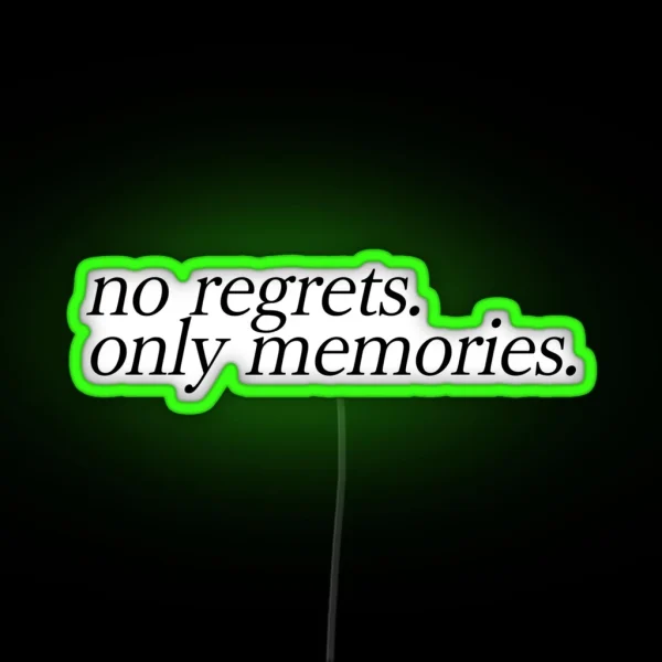 No Regrets Only Memories Daniel Ricciardo Led RGB Neon Sign