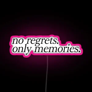 No Regrets Only Memories Daniel Ricciardo Led RGB Neon Sign