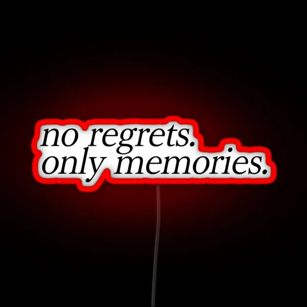 No Regrets Only Memories Daniel Ricciardo Led RGB Neon Sign