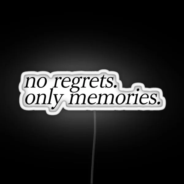 No Regrets Only Memories Daniel Ricciardo Led RGB Neon Sign