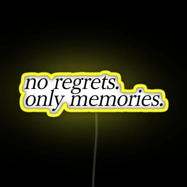 No Regrets Only Memories Daniel Ricciardo Led RGB Neon Sign
