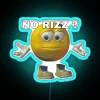 No Riz meme humor decor with RGB colorful neon lighting