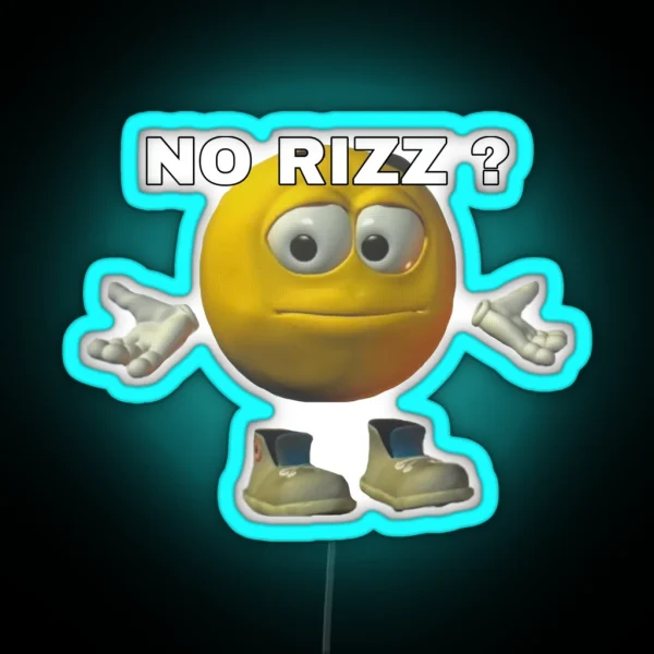No Rizz Meme RGB Neon Sign