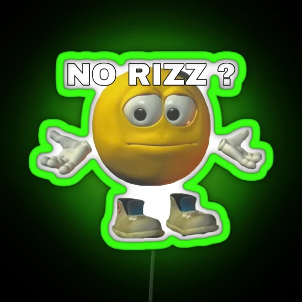 No Rizz Meme RGB Neon Sign