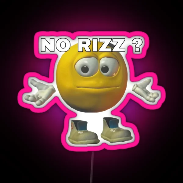 No Rizz Meme RGB Neon Sign