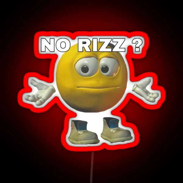 No Rizz Meme RGB Neon Sign