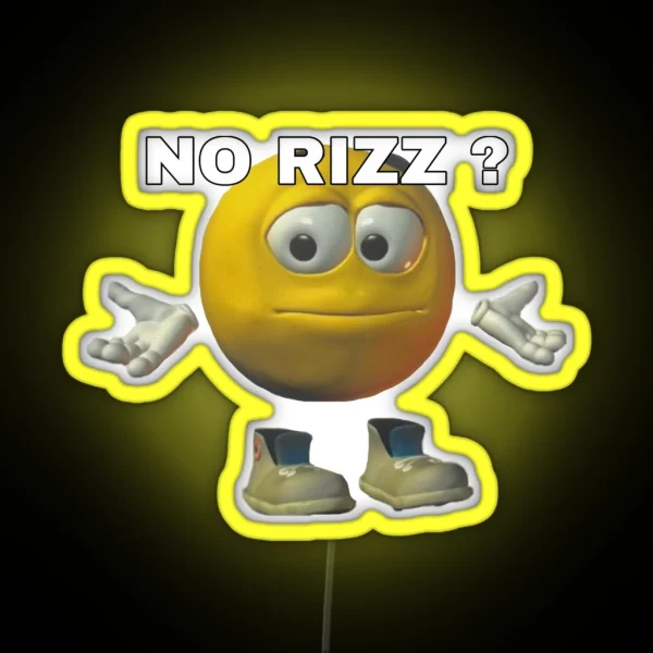 No Rizz Meme RGB Neon Sign