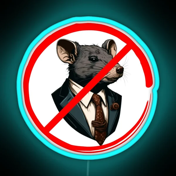No Scabs No Rats Scabs Rat Union Pride Union Labor RGB Neon Sign