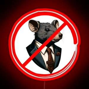 No Scabs No Rats Scabs Rat Union Pride Union Labor RGB Neon Sign