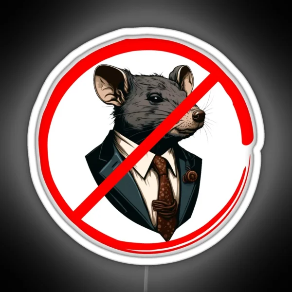 No Scabs No Rats Scabs Rat Union Pride Union Labor RGB Neon Sign
