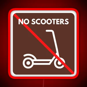 NO SCOOTERS ALLOWED RGB Neon Sign